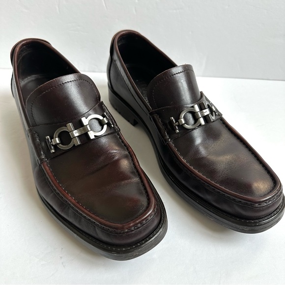 Salvatore Ferragamo Men’s Moccasin with Gancini Ornament 8.5 - Picture 1 of 16